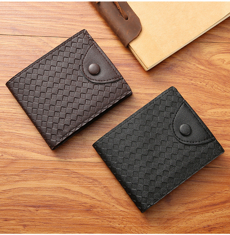 Men’s Solid Plaid Colour Leather Flip Cover Wallets