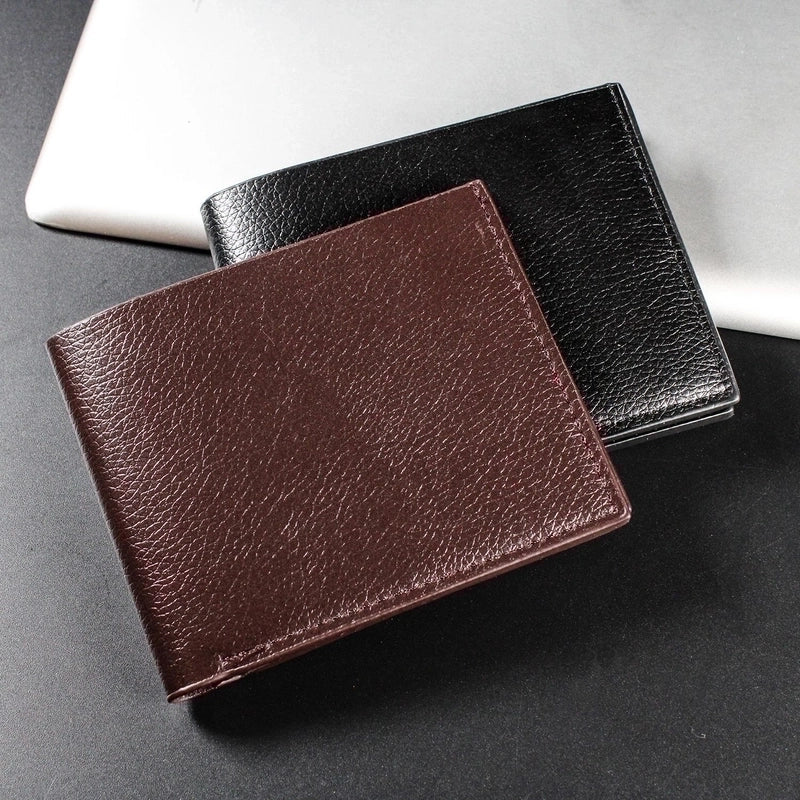 Men’s Solid Colour Leather Wallet