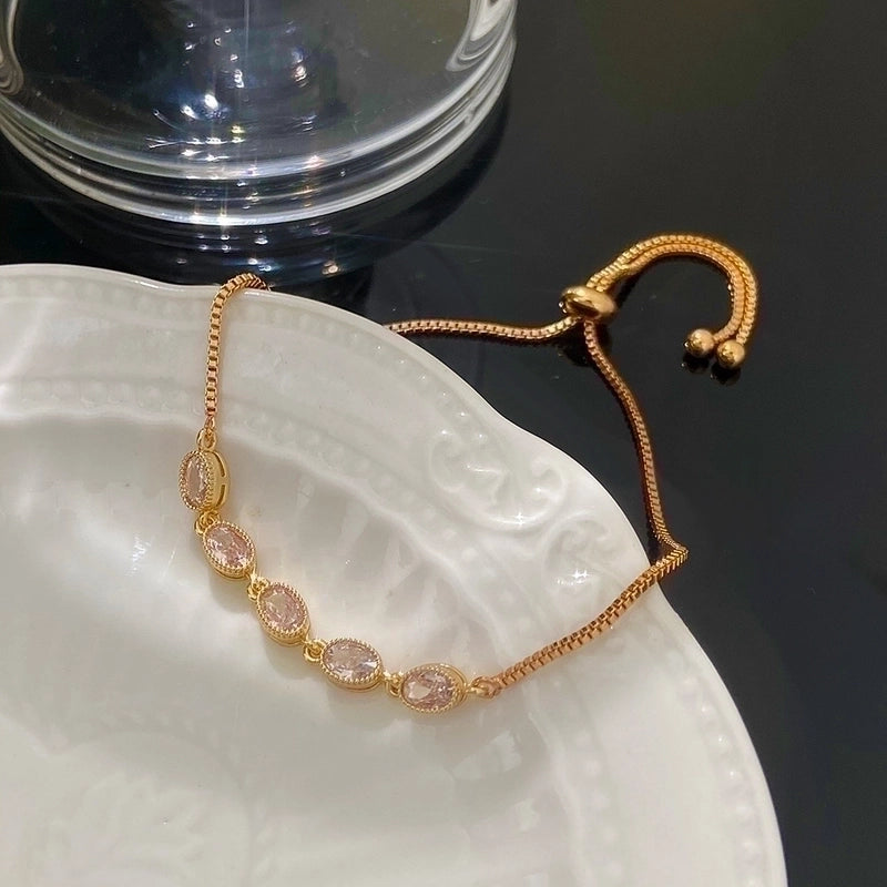 Crystal Marquise Elegance 14k Gold Plated Bracelet