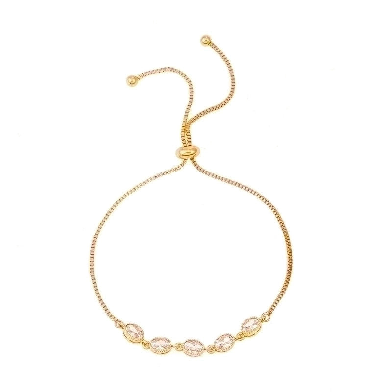 Crystal Marquise Elegance 14k Gold Plated Bracelet
