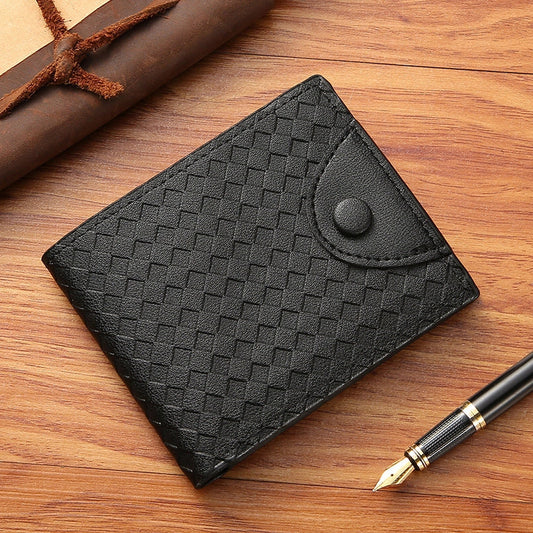Men’s Solid Plaid Colour Leather Flip Cover Wallets