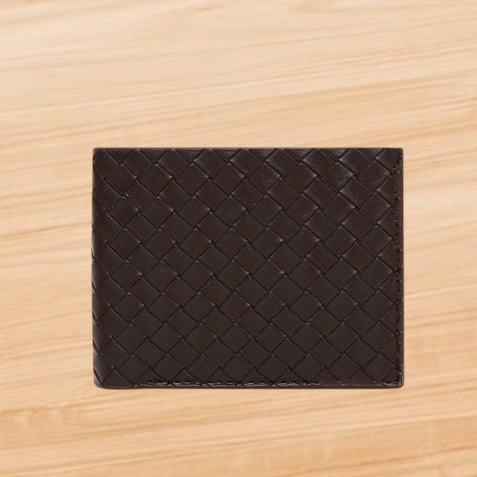 Men’s Stripe Leather Open Wallet