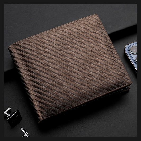 Men’s Solid Colour Leather Open Wallets