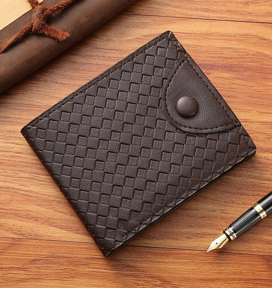 Men’s Solid Plaid Colour Leather Flip Cover Wallets
