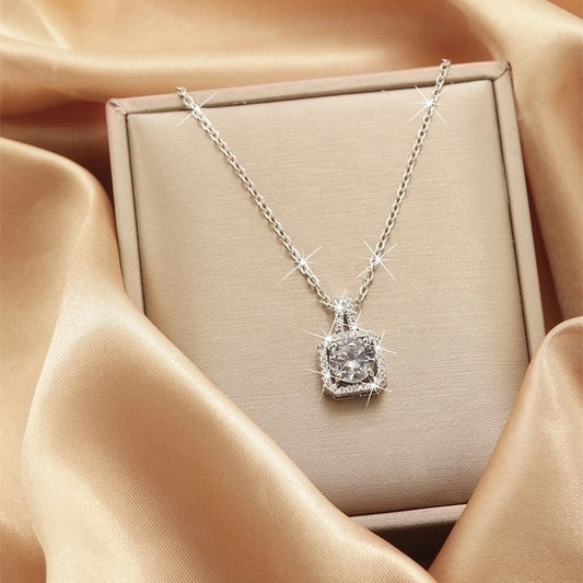 Zircon Square Diamond Necklace