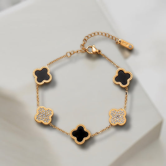 Luxury Clover 18k Gold Plated Bracelet