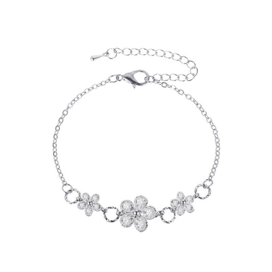 Frosted Petal Crystal Bracelet